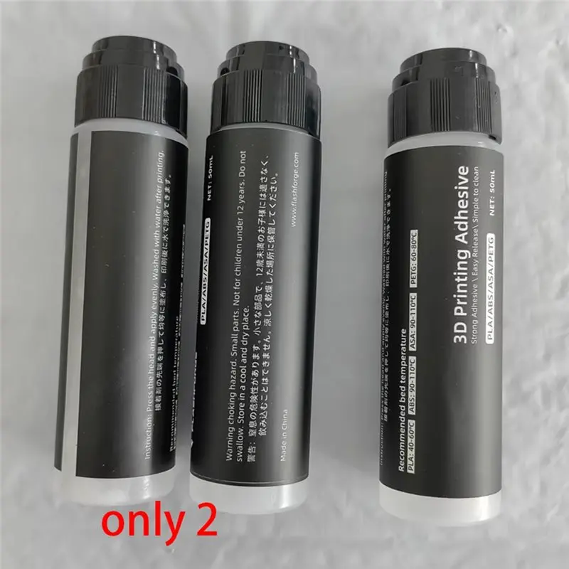 2Pcs For Flashforge Glue For Adventurer AD5M Series 3D Printing Adhesive 50Ml/Bottle Suit For PLA PETG Liquid Glue Stick