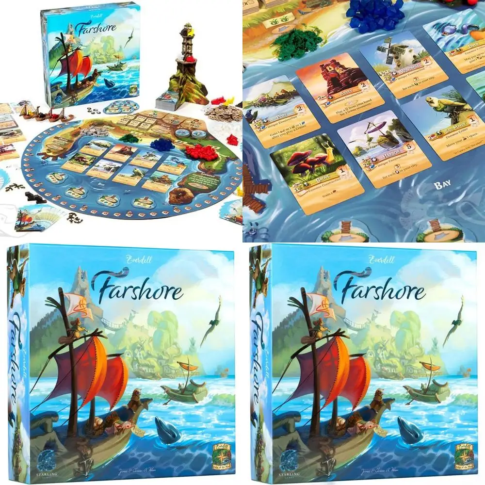 

Everdell Farshore: Deluxe Seafaring Strategy Game | 1-4 Players | Age 10+ | Cozy Fantasy Tabletop Adventure