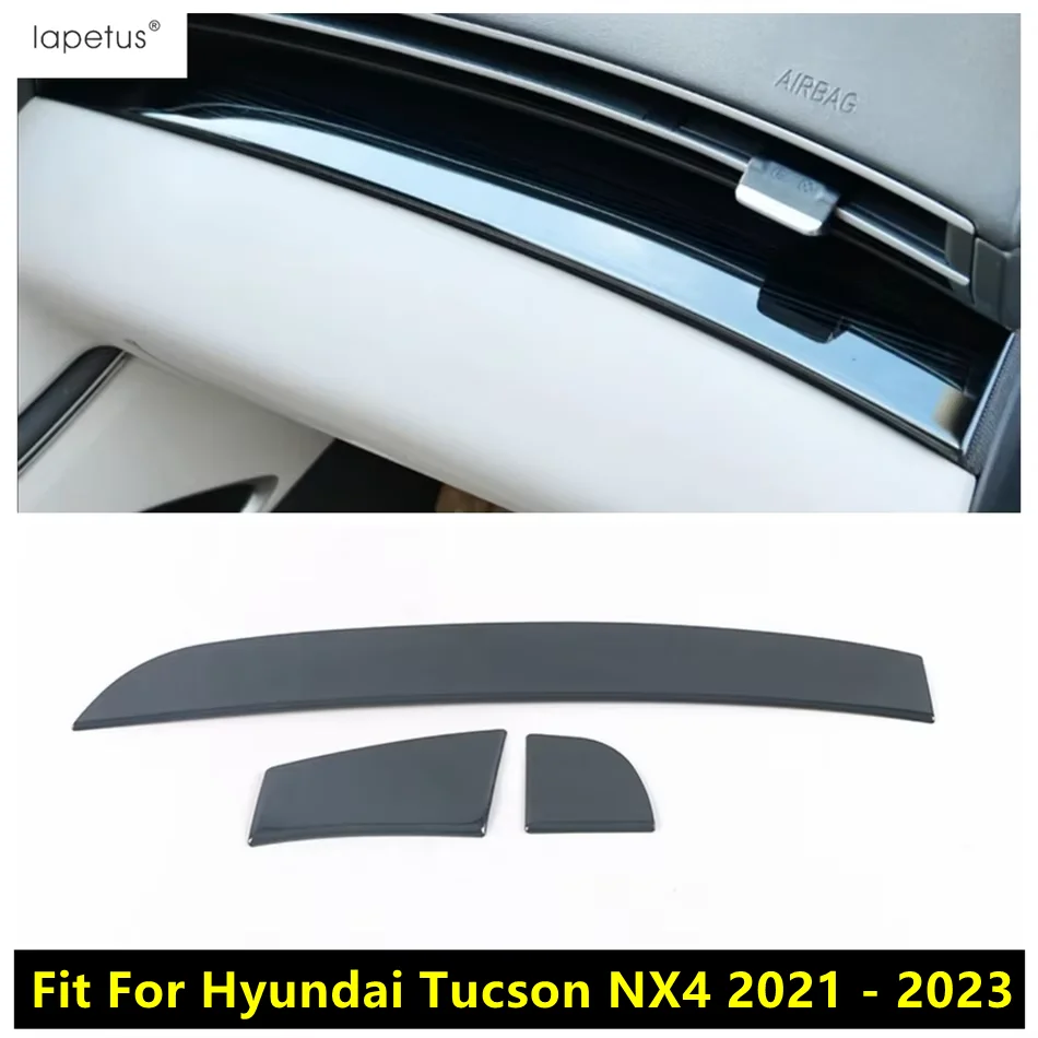 

Central Control Dashboard Panel Strip Decoration Cover Trim Fit For Hyundai Tucson NX4 2021 - 2023 Stainless Steel Accessories