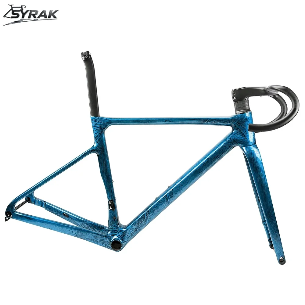 SYRAK T1100 Lightweight Carbon Road Bike Frame T47 W/UDH Hanger Thru Axle 142*12mm Max Tire 700*38C Disc Brake Bicycle Frame view 4