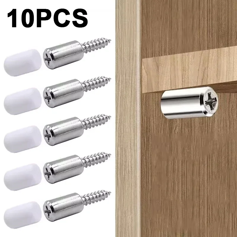 10Pcs Screws Screw Set Drywall Cupboard Bracket Wood Rubber Cover Bolt Partition Nails Glass Layer Anti-slip Home Fasteners