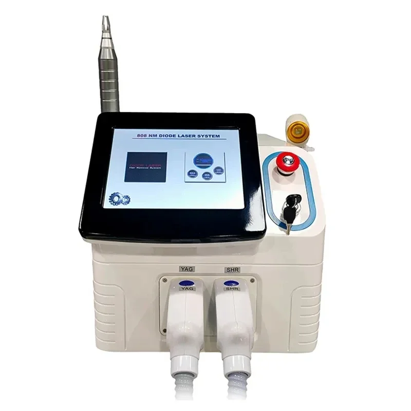 Factory 2 in 1 Diode Laser Hair Removal Picosecond Pigment Freckles Wrinkle Removal Skin Whitening Nd Yad Beauty Machine