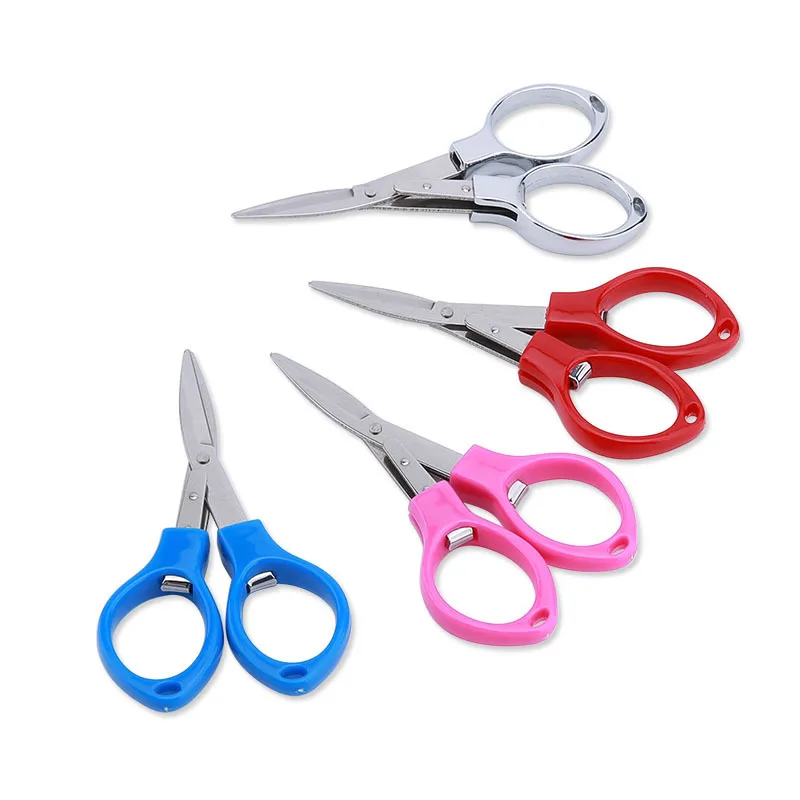 Stainless Steel Retractable Scissors. Household Retractable Travel Portable Fishing Line Head Light Sharp Mini Scissors