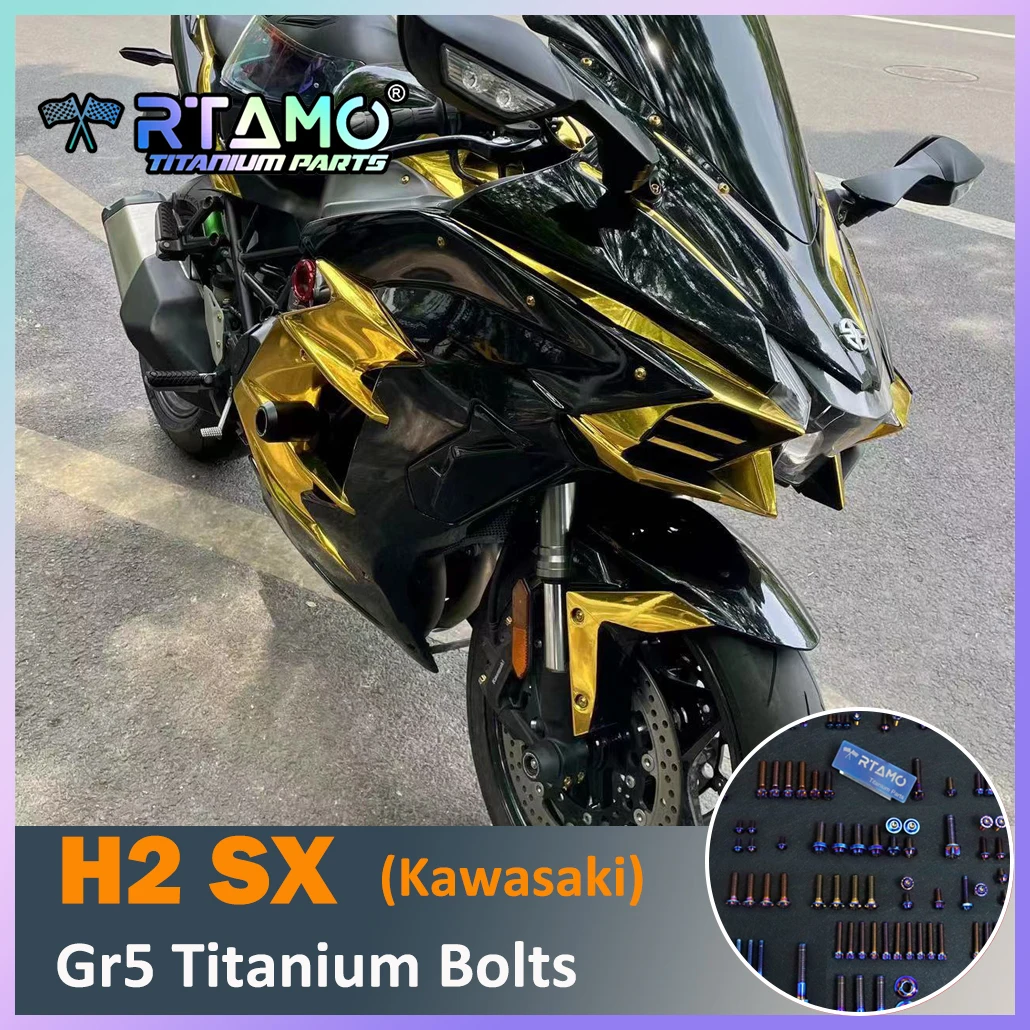 rtamo-gr5-titanium-bolts-set-motorcycle-modified-screw-fit-for-kawasaki-h2-sx-windshield-bolt-spoiler-up-down