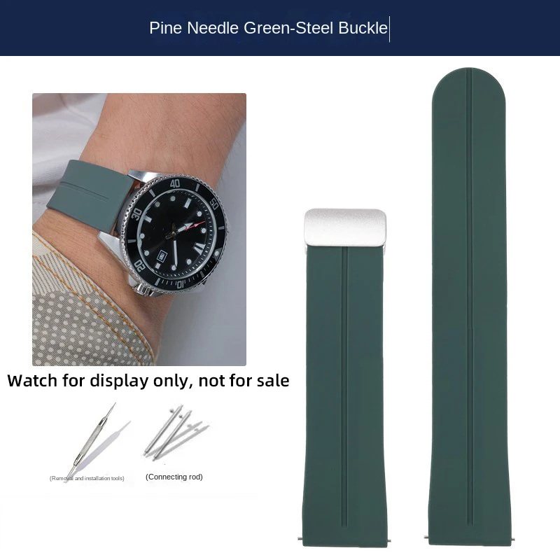 22mm Soft Silicone Strap for Casio Marlin MDV-106 Duro MDv106 MTP-1374 1375 EFS-S510 EFV-540 Strap Bracelet Magnetic Fold Buckle