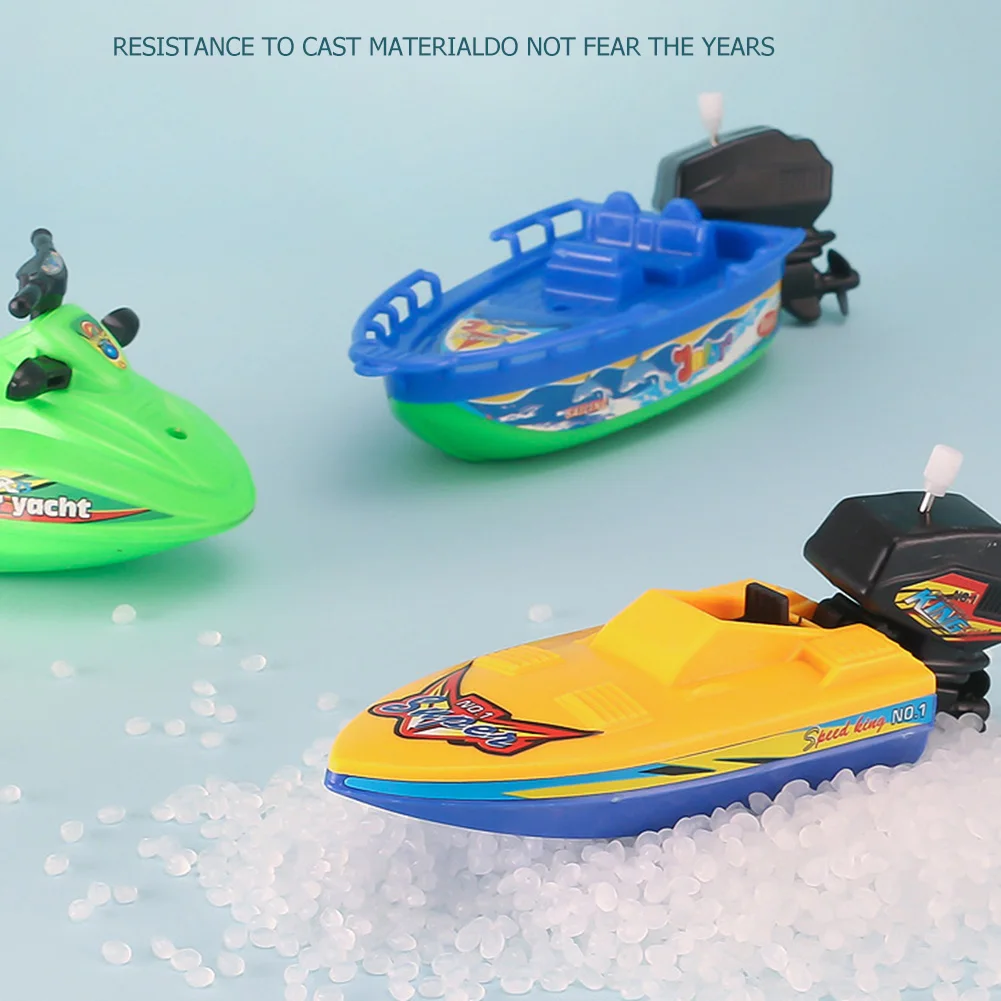 1Pc Kids Speed Boat Ship Wind Up Toy Bath Toys Shower Toys Float In Water Kids Classic Clockwork Toys for Children Boys Gift