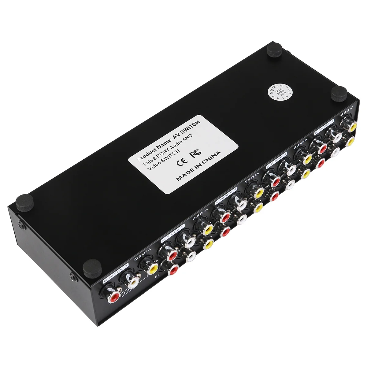 8-In 1-Out Av Switch Box Audio Video Rca Selector Manual لتعليم الأمن استخدام المعدات الكهربائية #1