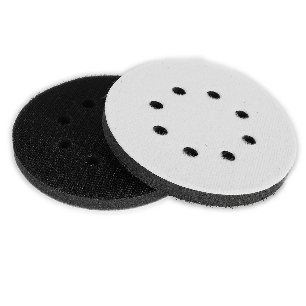 2Pc Soft Interface Pad 5Inch 125mm 8 Holes Soft Sponge Interface Pad Hook  Loop Sanding Pads For Sander Automobile Abrasive Tool