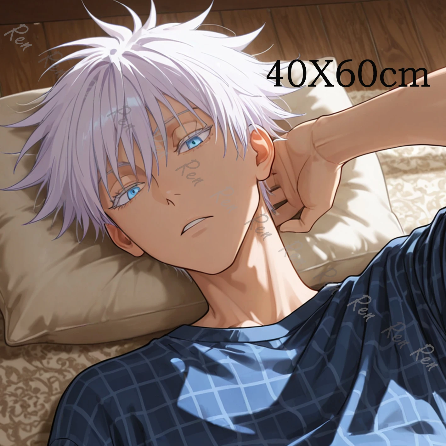 

Dakimakura Anime Silver-white hair Pillow Cover Sofa Cushion Double-side Print Throw Pillow Case 40X60cm