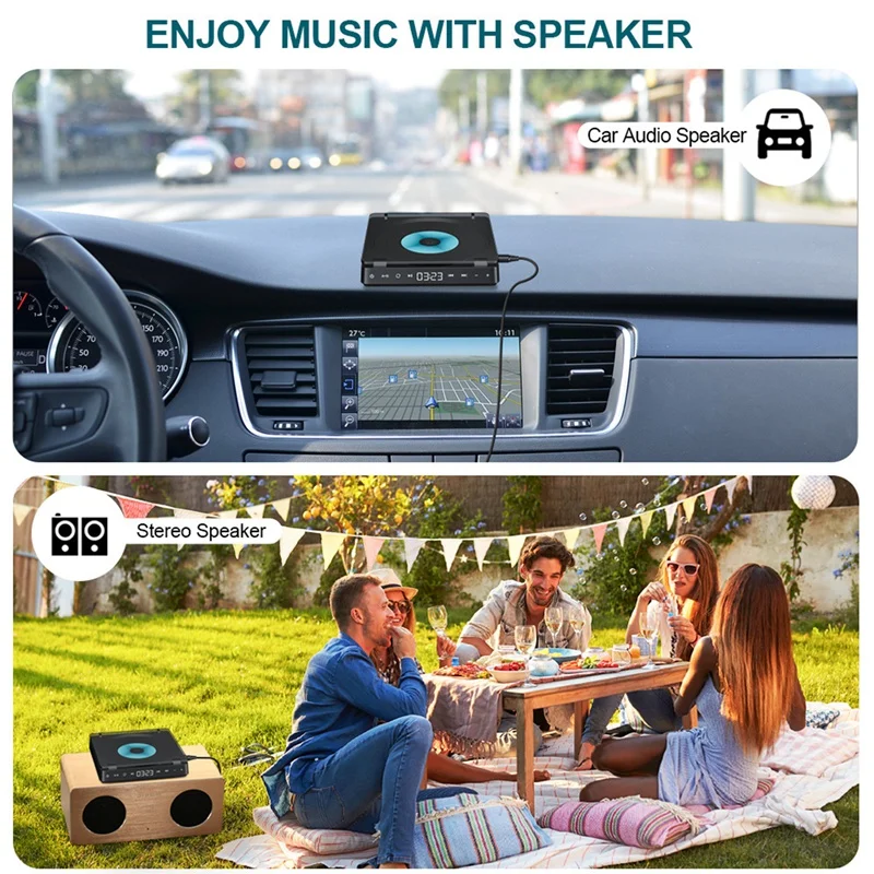 Kompakte Sport Tragbaren CD-Player Touch Taste Rechargable Disc-Player Reproductor CD Doppel Kopfhörer CD Walkman