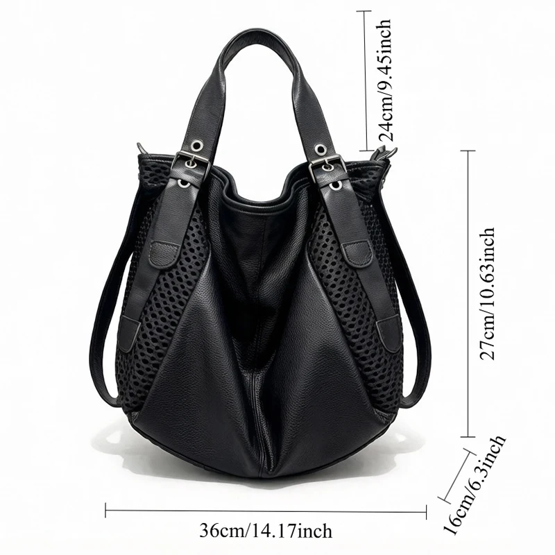 Ladies' New Fashion Y2K Spicy Girl Shoulder Bag Splicing Tote Bag Personalized Street Large Capacity Shoulder Crossbody Bag