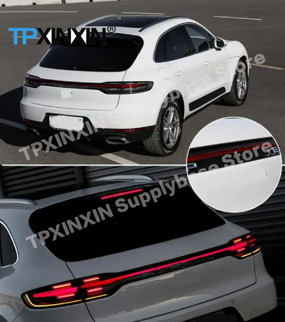 

Car Tail Light Brake Lamp For Porsche Macan Car Rear Lamp LED Through Taillight Car Modification Taillights