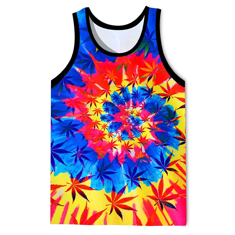 3D Painting Graffiti Printed Tank Top Gym Clothing Men Summer Streetwear Basketball Vest Quick Drying Sleeveless Tshirt y2k Tops