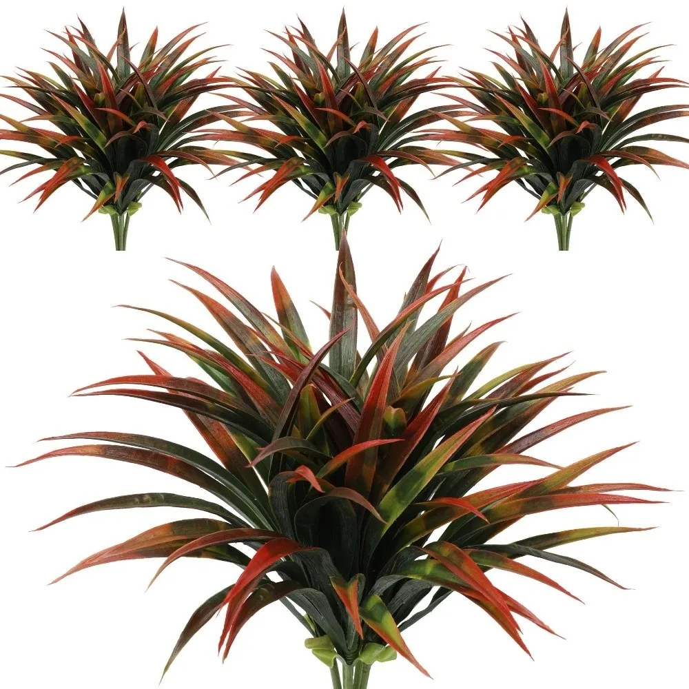 Gartenbau 42cm Künstliche Orchideenblätter Simulation DIY Künstliche Gladiolen Plastik Grüne Künstliche Spinnenpflanze Party – Detail 7