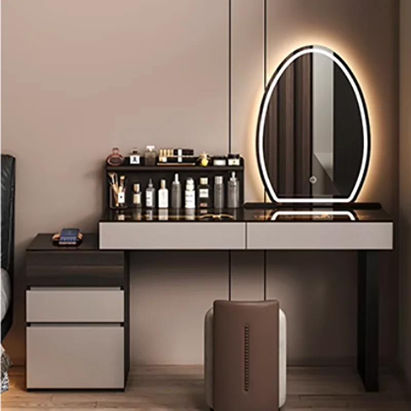 French Modern Vanity Desk Practical Textured Minimalist Design Vanity Desk Delicate Graceful Coiffeuse À Maquillage Furniture
