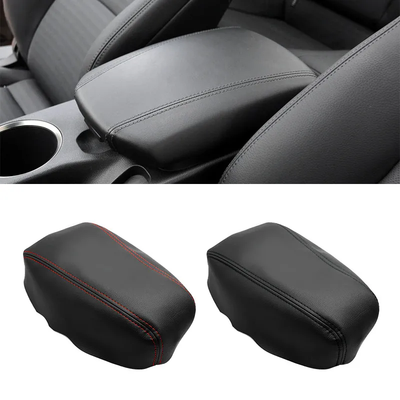 

For Hyundai Genesis 2009 2010 2011 2012 2013 2014 Car Microfiber Leather Inner Center Control Lid Armrest Box Cover Sticker Trim