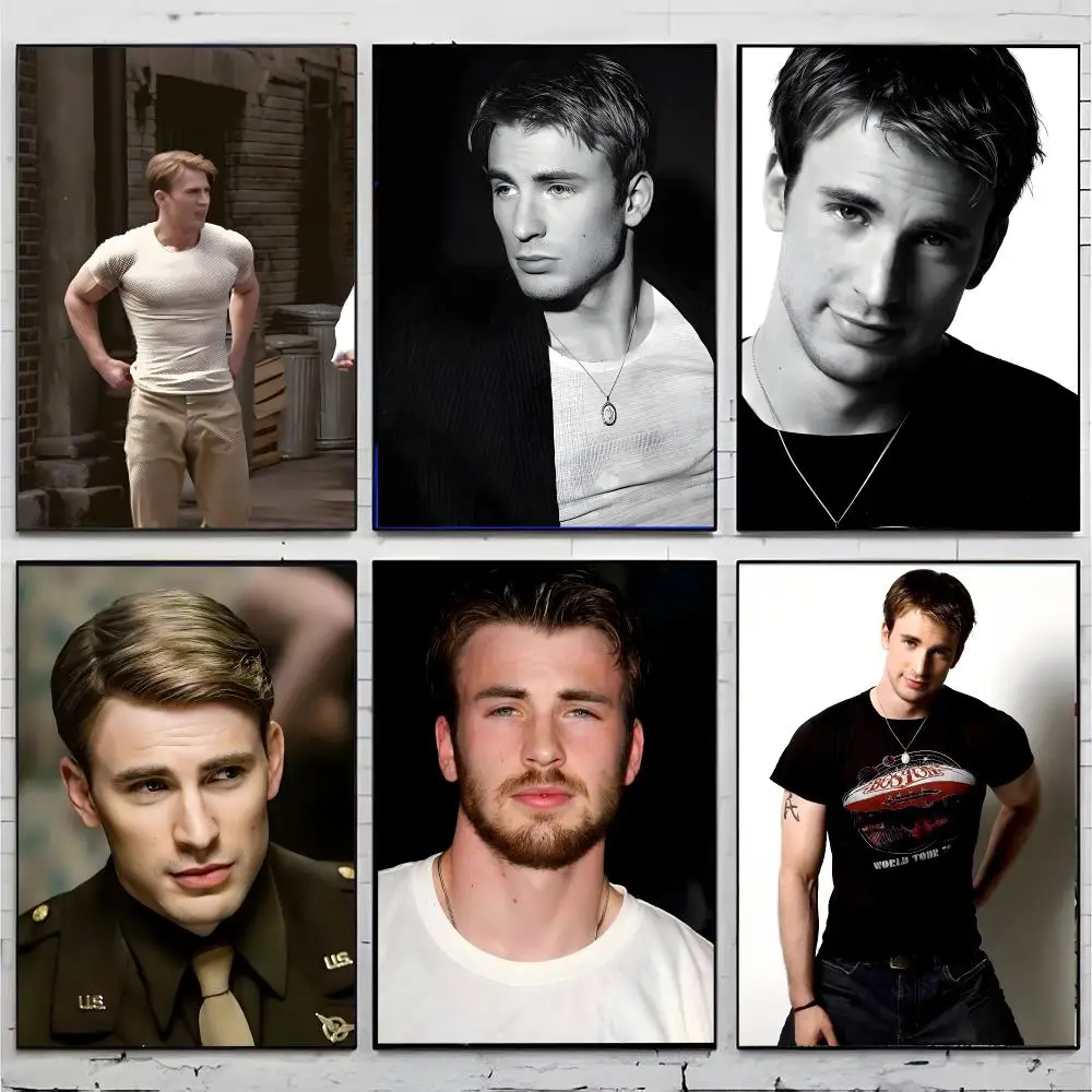 Actor Hollywood C-Chris Evans Poster Premium Decor Art & Gift for Household Lounge Home Ornaments
