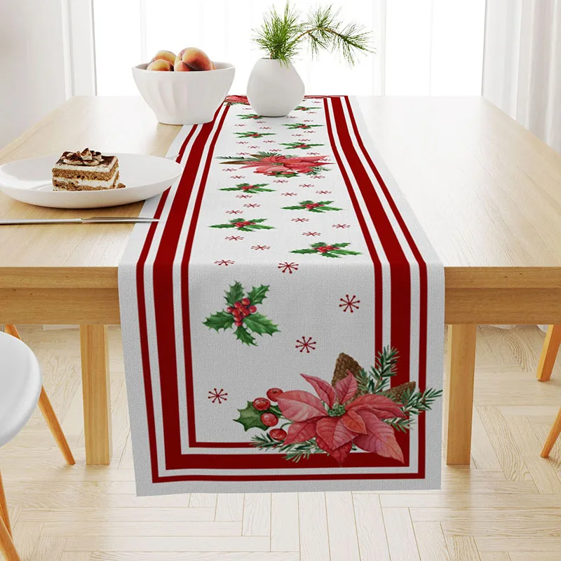 Christmas Table Runner Snowman Xmas Tree Home Dining Table Cover Tablecloth 2024 Navidad Noel Christmas Decorations 2025