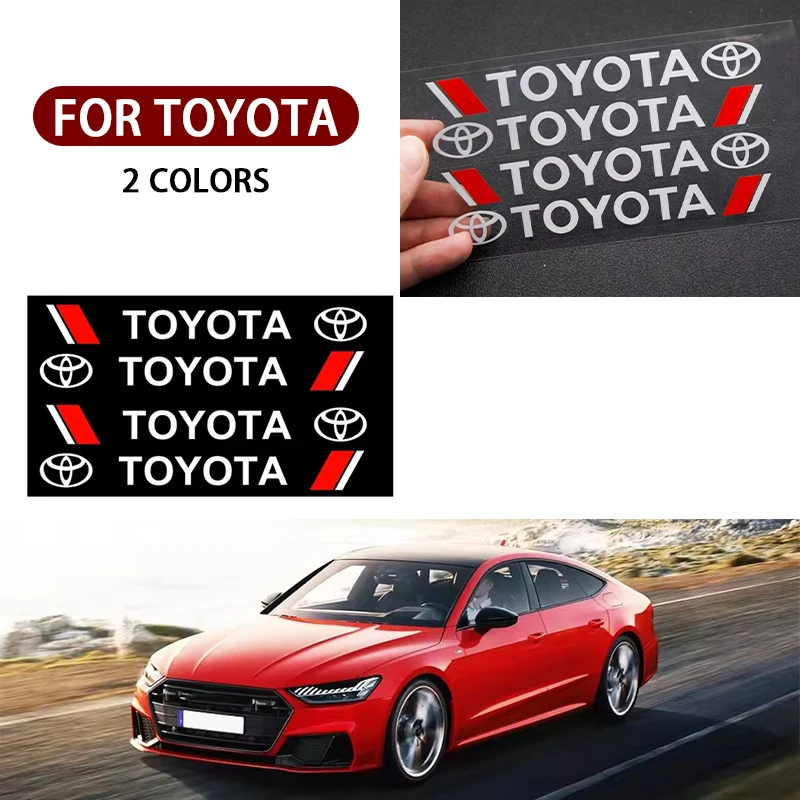 مقبض باب السيارة حماية الخدش ملصق مقبض الباب ملصق شعار نمط لتويوتا C-hr Rav4 يارس هايلكس بريوس مقبض ملصق