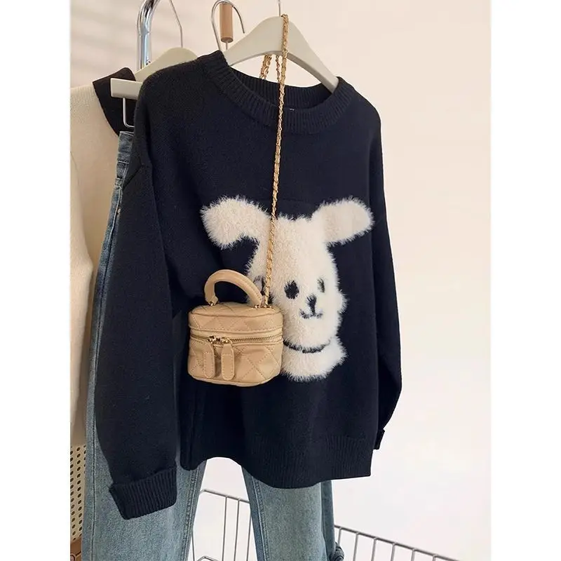 

Extra Large 300 Pou Cartoon Rabbit Plu Knitted Sweater Men's Soft Cozy Autumn Winter Design Unique Sle Casual Faion