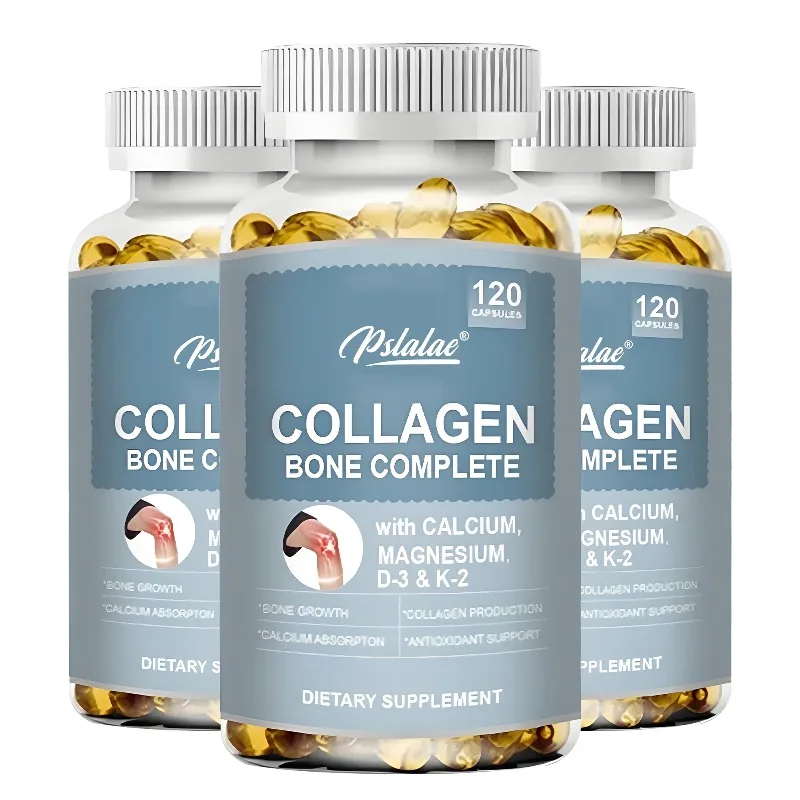 

Полные капсулы с коллагеновой костью помогают поддерживать суставное производство хряща, коллагена и поглощение кальция и поддержку иммунитета