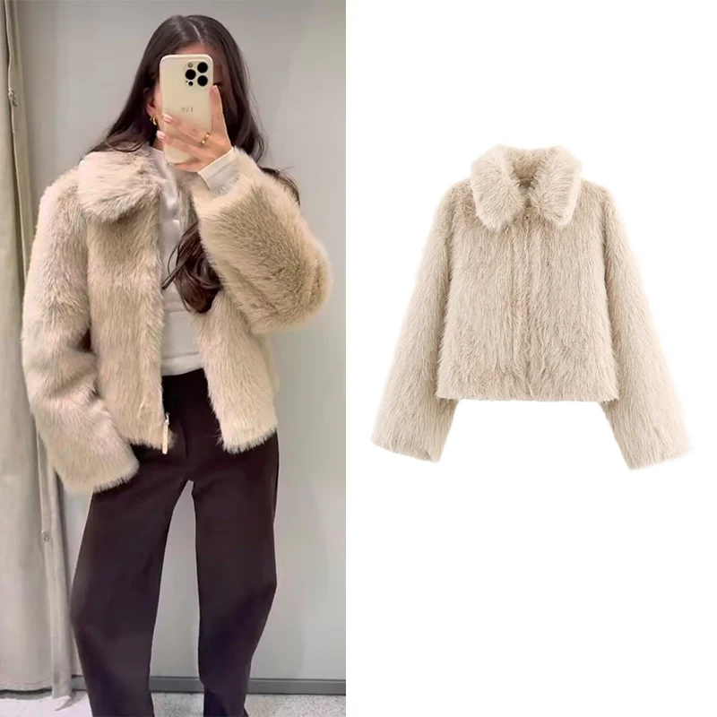 

Fur Coats & Jackets Winter Women's 2025 New Elegant Unique Young Women Warm Jackets Street Fashion Holiday Long Sleeve Jackets