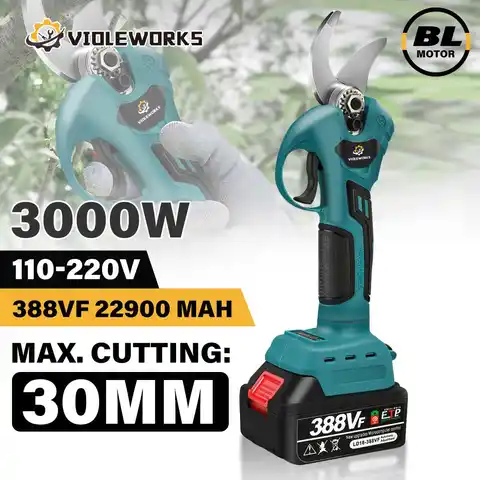 3000W 무선 브러시리스 전기 정리기 가지 치기 전단 과일 나무 분재 가지 치기 가지 Makita 18V 배터리 용 커터 도구 3000W 무선 브러시리스 전기 정리기 가지 치기 전단 과일 나무 분재 가지 치기 가지 Makita 18V 배터리 용 커터 도구