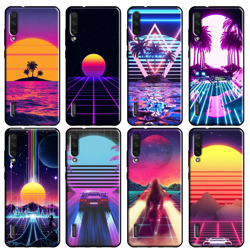 Vaporwave 80's Retro Neon Synthwave Soft For Xiaomi Mi 11 9T 10T Pro 8 9 A1 A2 A3 Mi Note 10 Lite Phone Case For POCO X3 M3 Case