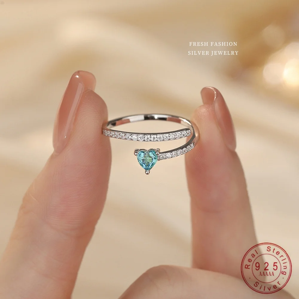 925 Sterling Silver White Rose Ring for Women Simple Temperament Stylish Jewelry