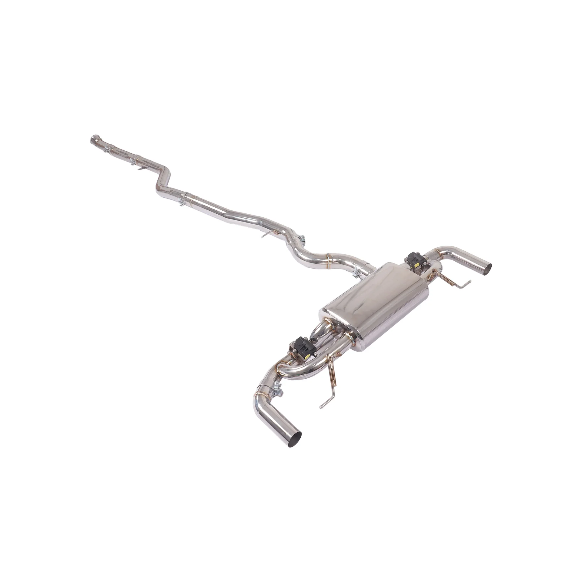 

YT Suitable for BMW G20 G28 325 330 2.0T B48 Mid to Rear Dual Sided Single Outlet with Valve Exhaust Pipe Bright Surface