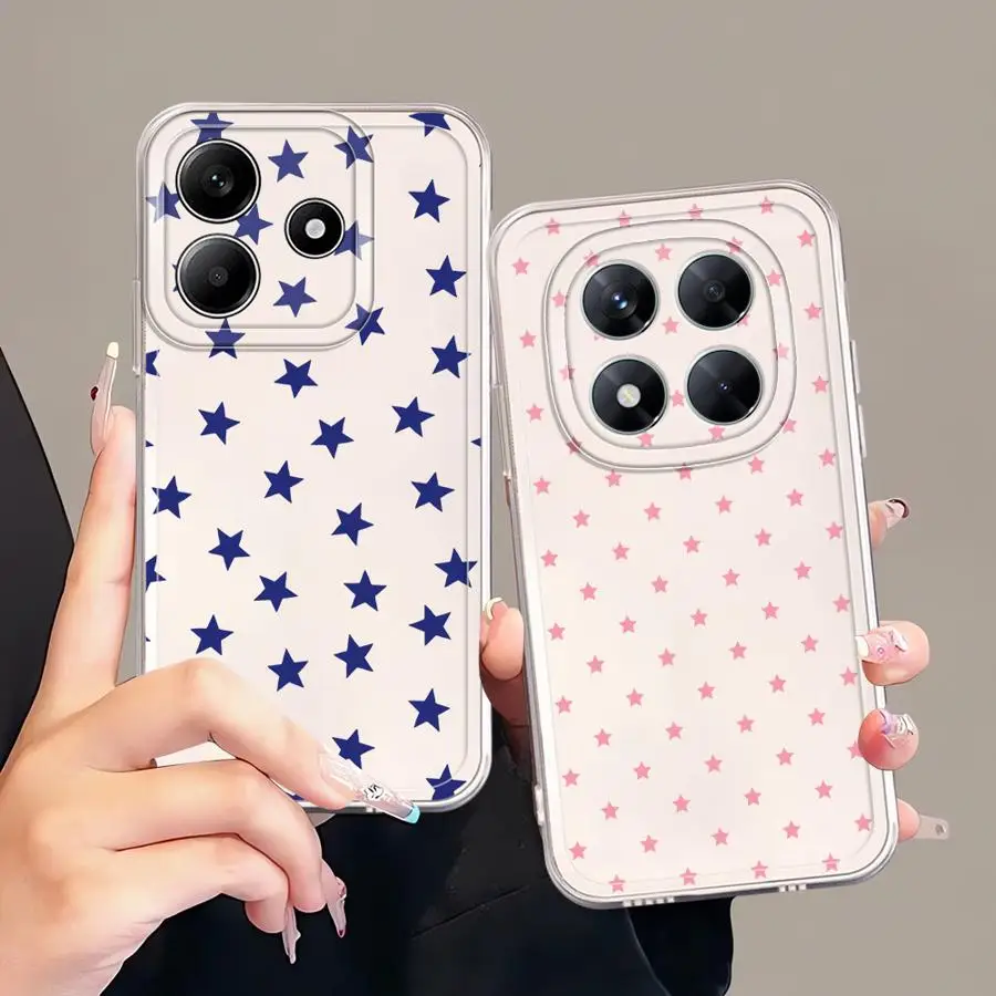 

Blue Star Allover Print Case for Xiaomi Redmi Note 14 Pro Plus 12 12S 11 13C 14C 9 10 10S 11S Note 13 A4 Soft Phone Cover