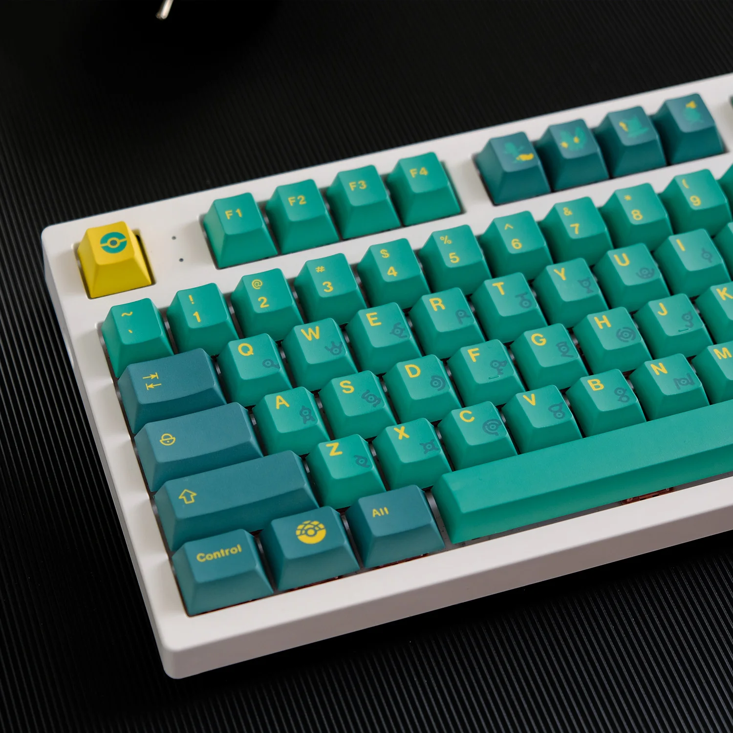 KYOMOT 129 Keys Cute Elf Monster Ball Theme Keycaps PBT Dye Cherry Profile Anime Game Keycap for MX Switches Mechanical keyboard