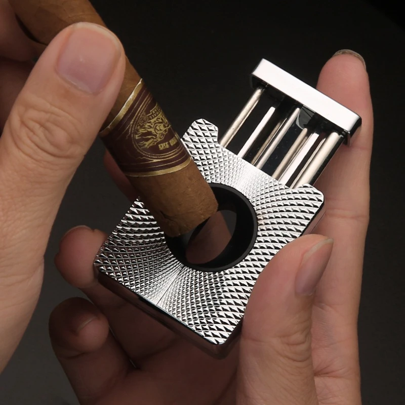 Accessoires de cisaillement à cigares honnêtes, ciseaux en métal en forme de V, presse Portable tranchante en un clic, technologie de sculpture tridimensionnelle