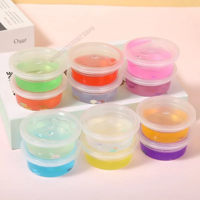 Jouet slime en plastique transparent pour enfants, jeu de boue de cristal, gel de mousse, célébrité Internet