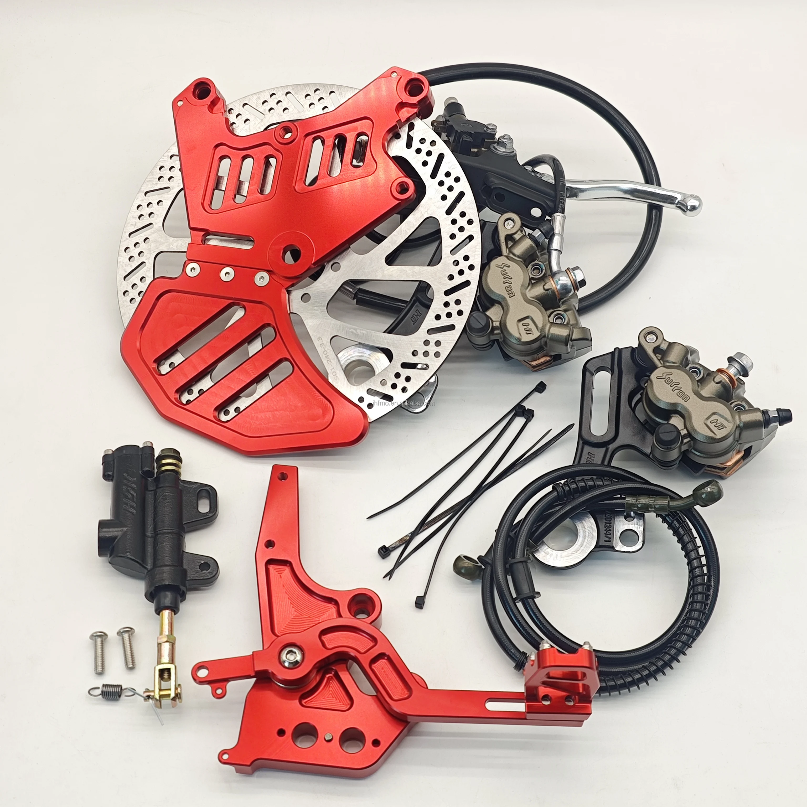 Ultra Bee Originale 240mm In Lega di Alluminio Ossido Anodico Doppio Pinza Staffa Kit Freno A Pedale Freno A Disco Posteriore Accessori Moto