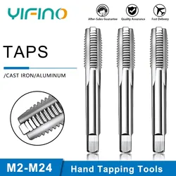 YIFINO M2-M24 Hand Tap Die Manual Threading Tool For Tapping Screws Alloy Tools/Cast Iron/Aluminum Alloy Taps Open Teeth Tools