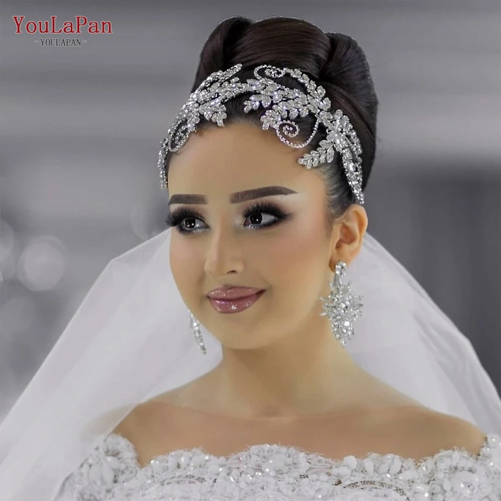 YouLaPan Bride Wedding Hair Accessories Rhinestone Headpiece Bridal Headband Crystal Hair Ornament  Woman Girl Headdress HP443