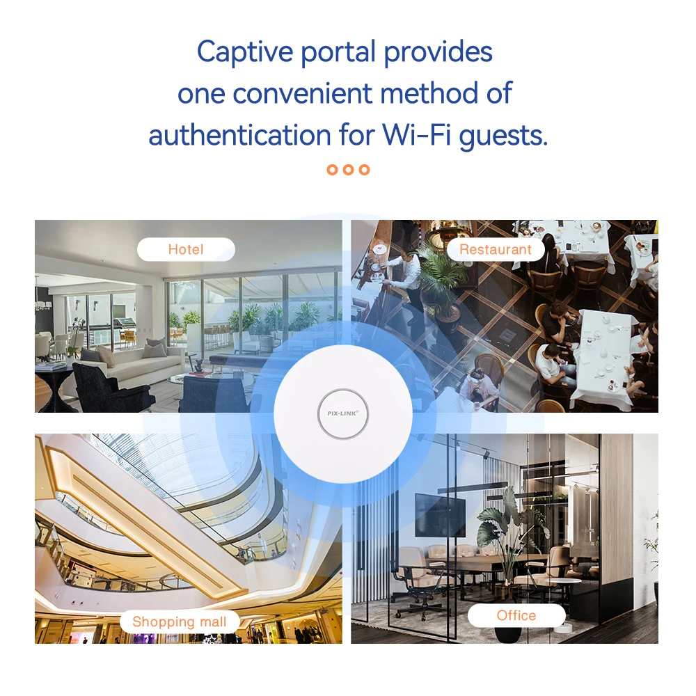 PIX-LINK CAP07 1800M Wireless AP WiFi 6 Dual-Band แผงจุดเข้าใช้งานเพดาน POE 802.11ax Gigabit สําหรับโรงแรมและอพาร์ทเมนท์