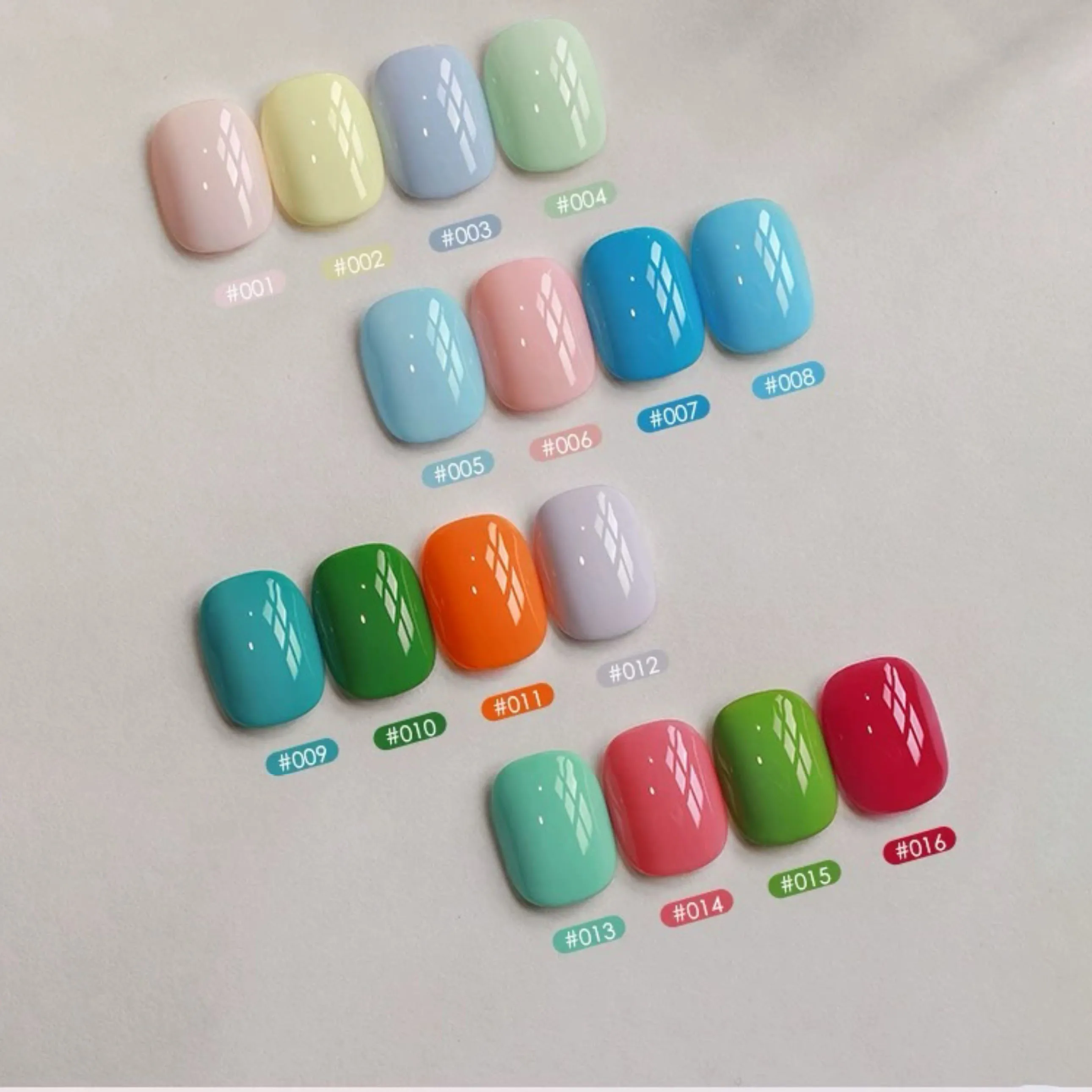 MIANEL 1-16 قطعة 12 مللي الصيف تبييض الحلوى الآيس كريم سلسلة هلام طلاء الأظافر 2025 شعبية معكرون الدوبامين الملونة طلاء الأظافر