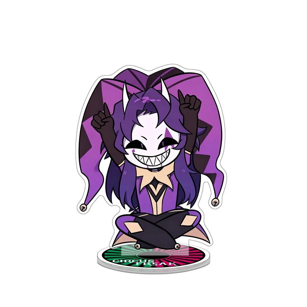 Anime The Freak Circus 2026 New Full Set Acrylic Stand Keychain Q Version Chibi Pierrot Harlequin Arlo Jax Merch Gift