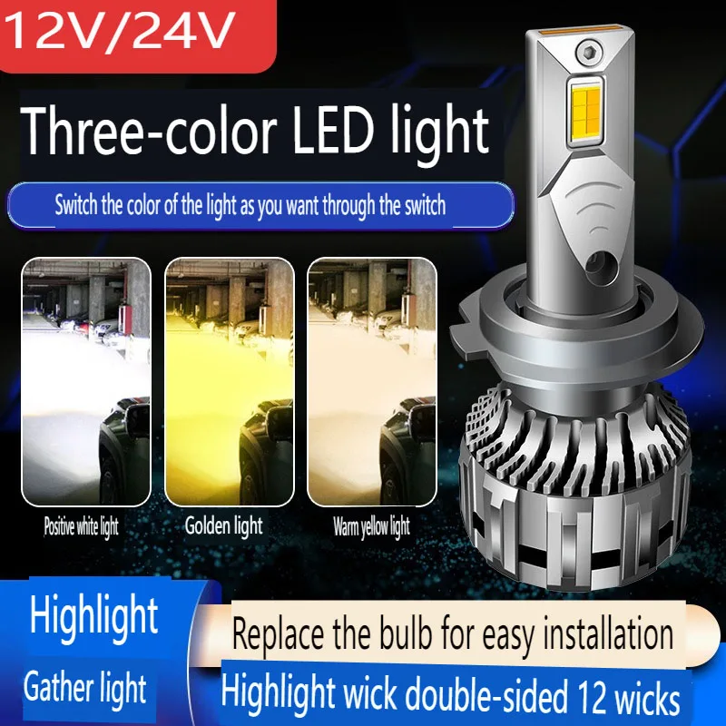 

Super Bright LED Car Headlight Bulbs 65W 3 Color 3000K/4300K/6000K 3570 CSP Chips H1 H7 H8 H9 H11 9005 9006 9012 H18 H4