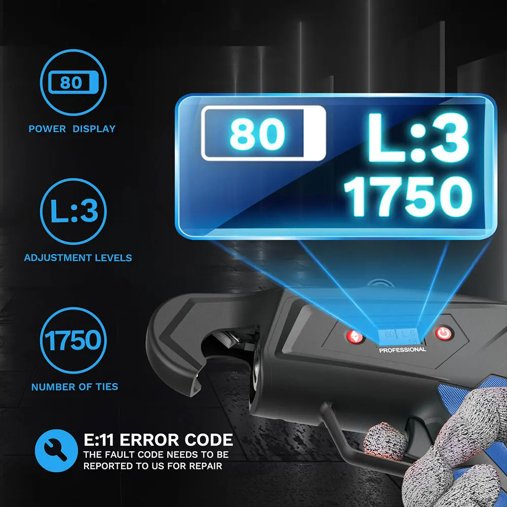 Electric Wireless Garden Tool Electric Branch Tying & Binding Machine for Farm Vegetable & Grape Power Tool for Outdoor Tasks