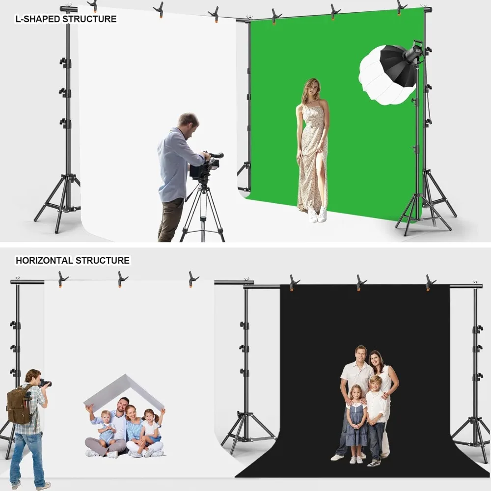 حامل دعم خلفية 10 × 20 قدم للتصوير الفوتوغرافي، عرض قابل للتعديل وطول حامل خلفية دعم الخلفية - الأفضل #2