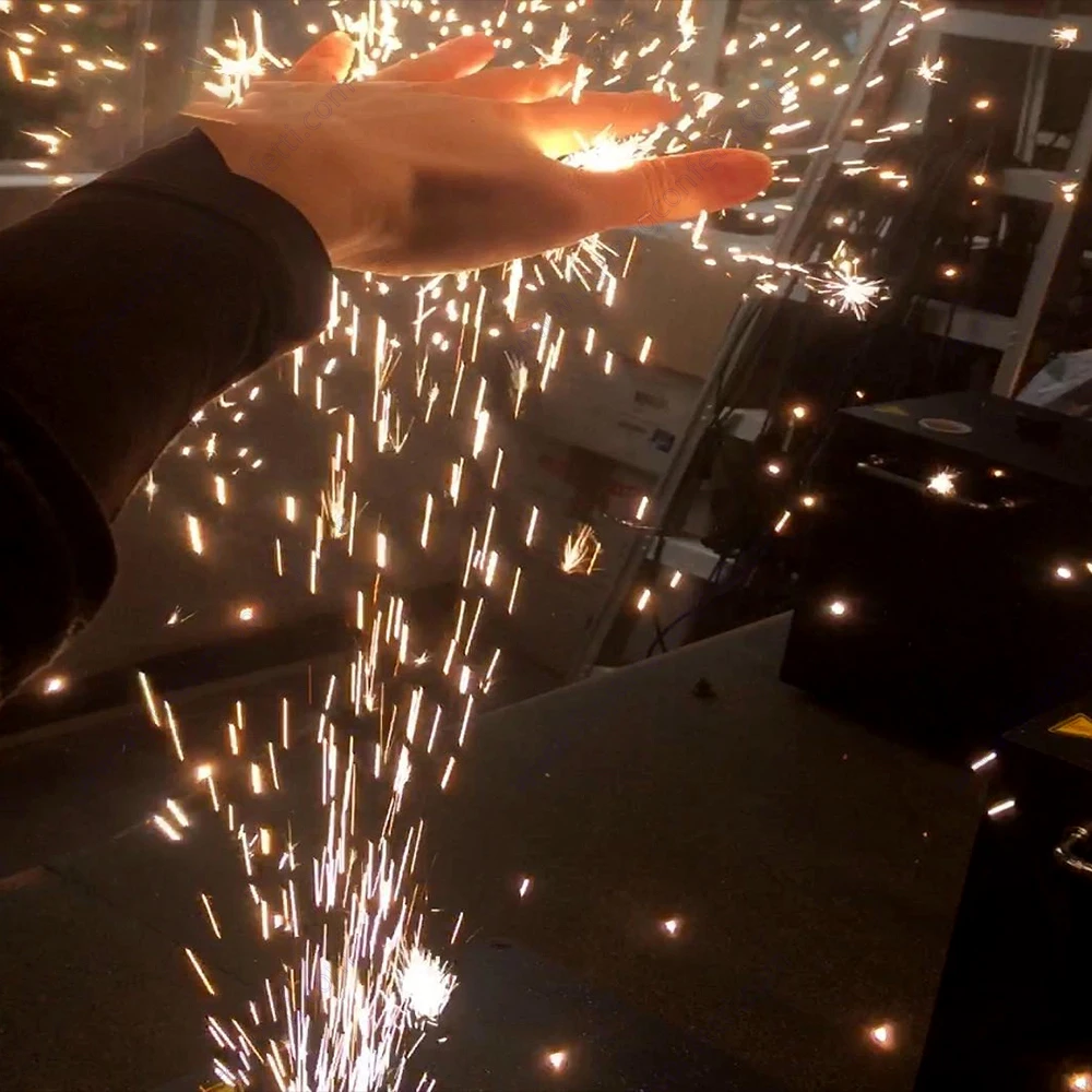 Gender Reveal Party Electric Mini Titanium Powder Wedding Wireless 750w Stage Fire Electronic Pyrotechnic FX Cold Spark Machine