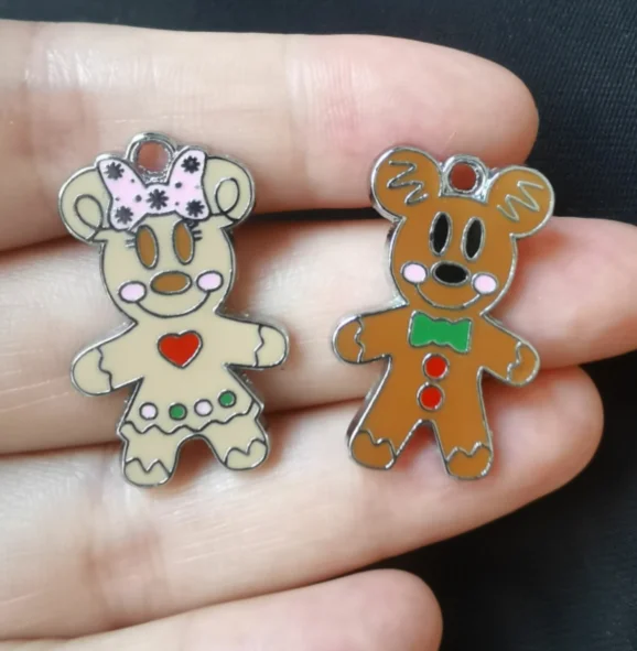 10 adet Disney cadılar bayramı Mickey Minnie kolye uğurlu takı yapma küpe kolye bilezikler DIY aksesuarları