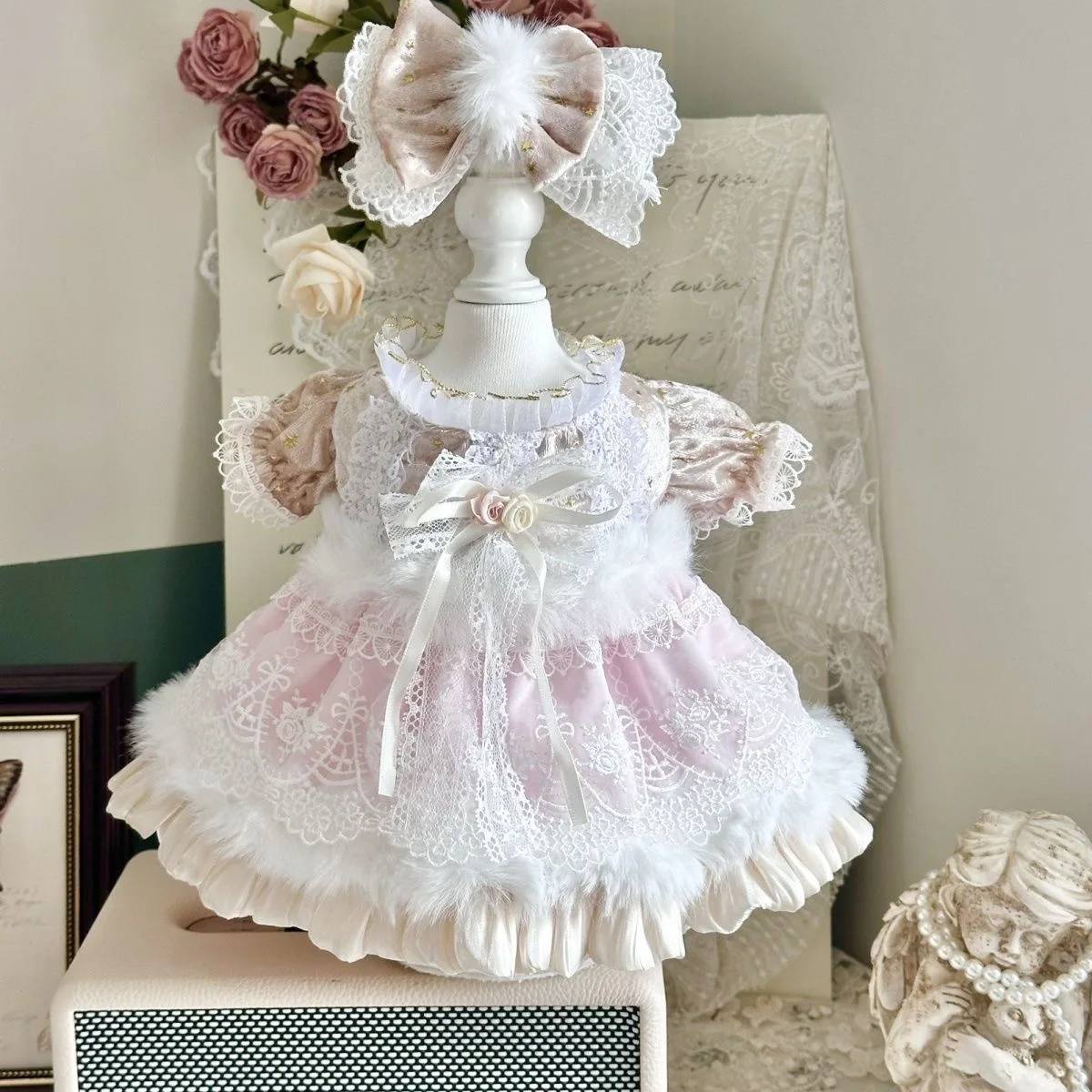 10cm 15cm cotton doll clothes,  light color dress 50-55cm reborn doll dress free shipping