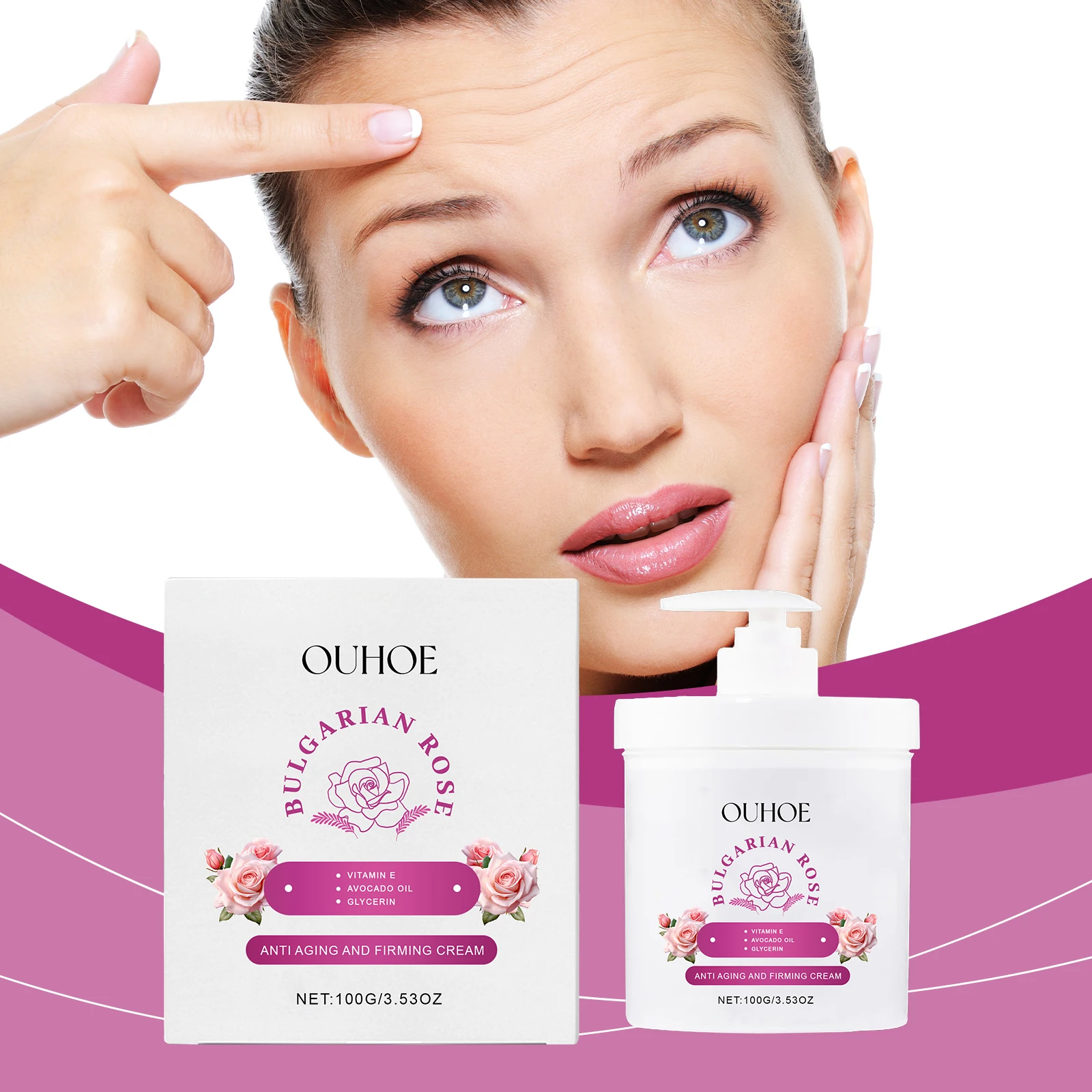

Rose Firming Moisturizer - Smooth, Hydrating Nourishing, Brightening Facial Care
