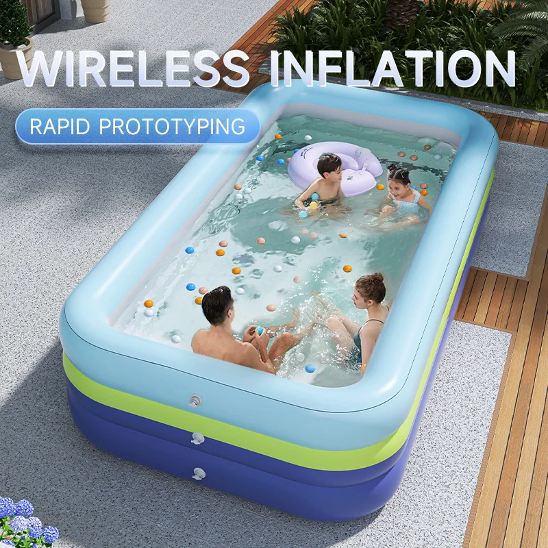 

Children's Inflatable Swimming Pool for Home Use, Large Outdoor Foldable Large Family Shower and Play Pool