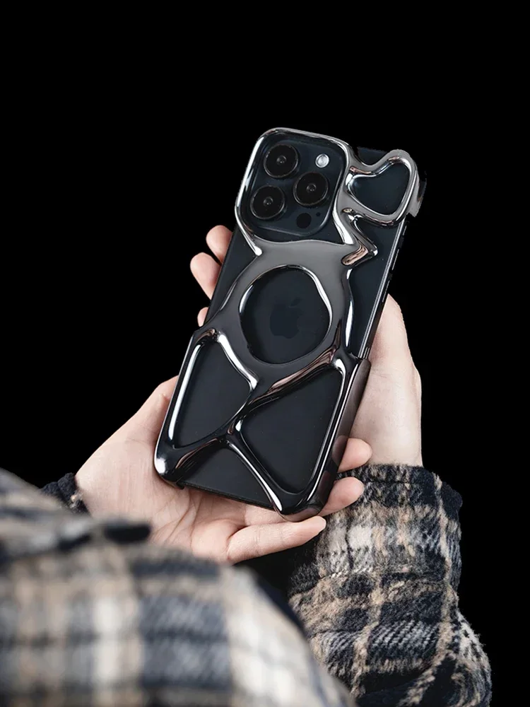 Angry Miao Phone Case IPhone14 Pro Max Wireless Charging IPhone15 Pro Cover Case Magsafe Magnetic Anti-drop Creative Smartphone