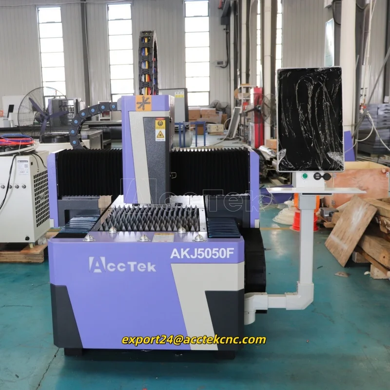 

AccTek Fiber Lazer 5050 6060 6090 Mini Fiber Laser Sheet Metal Steel Aluminum Cutting Machine Price Automatic CNC Laser Cutter